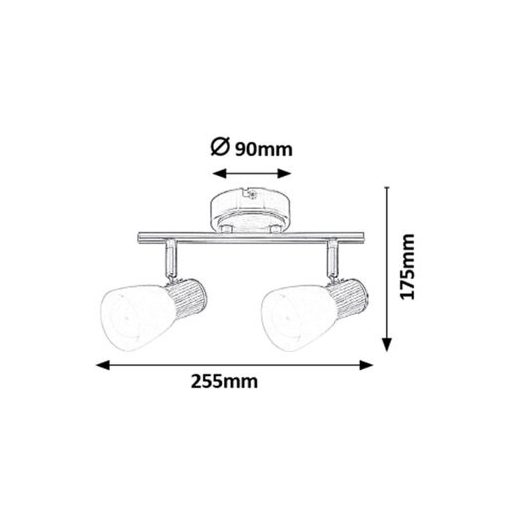 Rábalux Gavin Beltéri lámpa  E14 2x MAX 40 - RAB6487