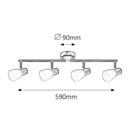 Rábalux Gavin Beltéri lámpa  E14 4x MAX 40 - RAB6489