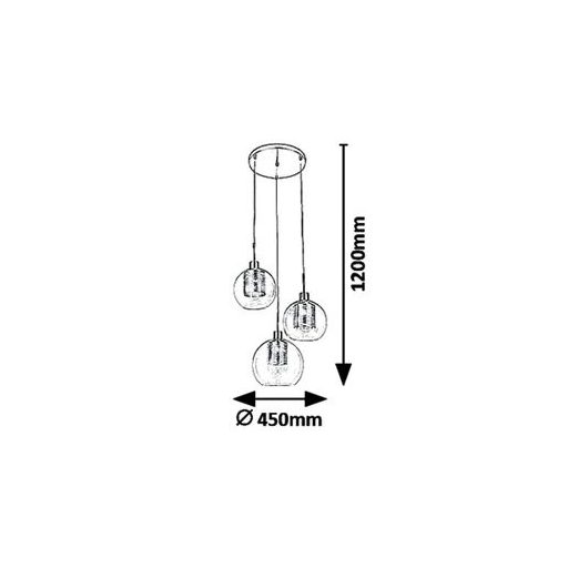 Rábalux Philana Függeszték E27 3x MAX 60W IP20 arany RAB6496