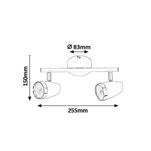 Rábalux Karen Spotlámpa LED 2x 4W 3000K IP20 antracit RAB6513