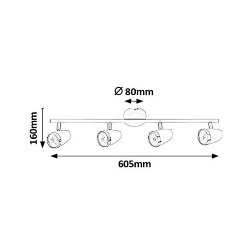 Rábalux Karen Spotlámpa LED 4x 4W 3000K IP20 antracit RAB6515