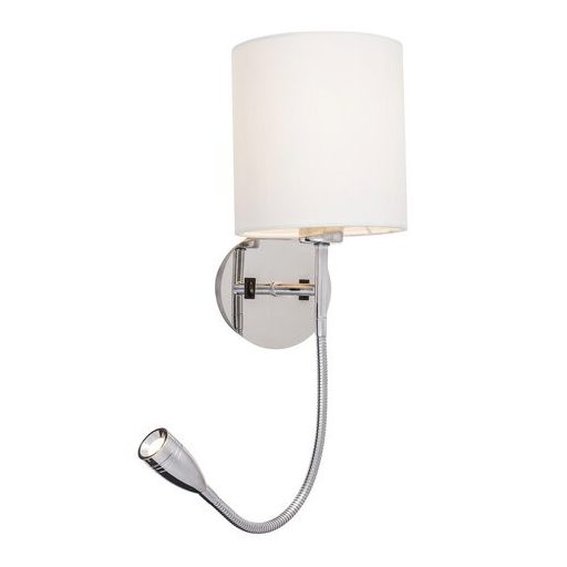 Rábalux Larkin Fali lámpa E27 1x MAX 40W + LED 3W 2 kapcsolóval 2800K IP20 króm RAB6529