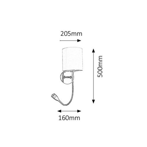 Rábalux Larkin Beltéri lámpa meleg fehér E27 1x MAX 40 + LED 3 - RAB6529