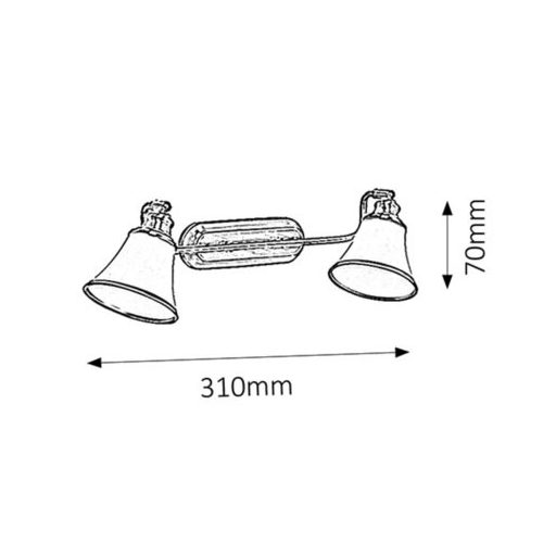 Rábalux Grando Beltéri lámpa  E14 R50 2x MAX 40 - RAB6546