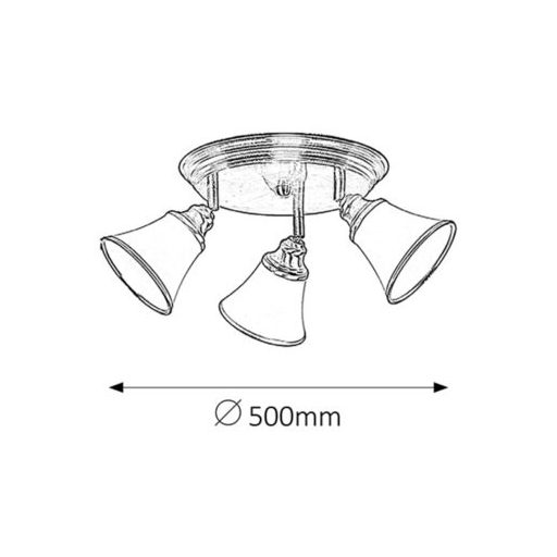 Rábalux Grando Spotlámpa E14 R50 3x MAX 40W IP20 bronz RAB6548
