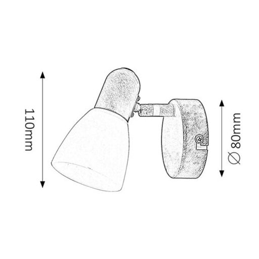Rábalux Soma Spotlámpa E14 1x MAX 40W IP20 antik barna RAB6591