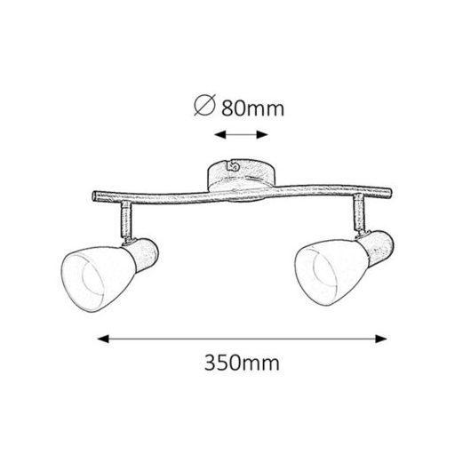 Rábalux Soma Beltéri lámpa  E14 2x MAX 40 - RAB6592