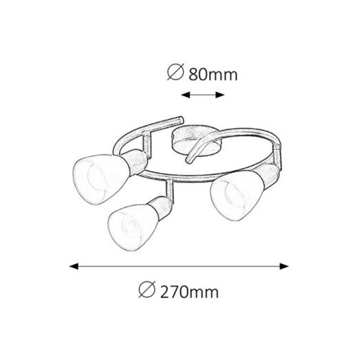 Rábalux Soma Beltéri lámpa  E14 3x MAX 40 - RAB6593
