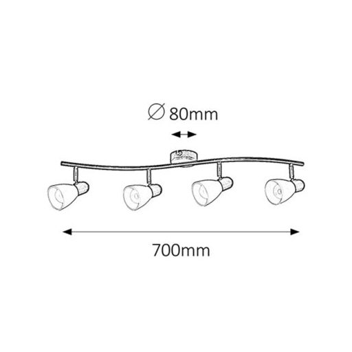 Rábalux Soma Beltéri lámpa  E14 4x MAX 40 - RAB6594