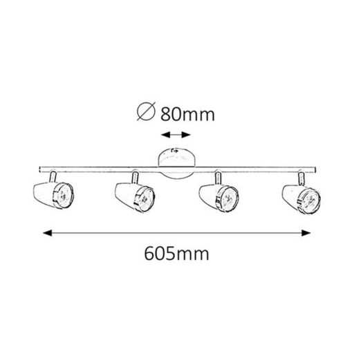 Rábalux Karen Spotlámpa LED 4x 4W 3000K IP20 fehér RAB6669