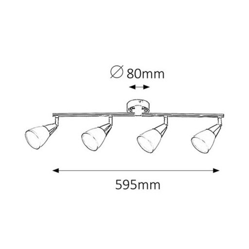 Rábalux Nicolette Beltéri lámpa  E14 4x MAX 40 - RAB6770