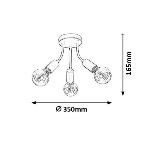 Rábalux Almus Beltéri lámpa  E27 3x MAX 60 - RAB6808