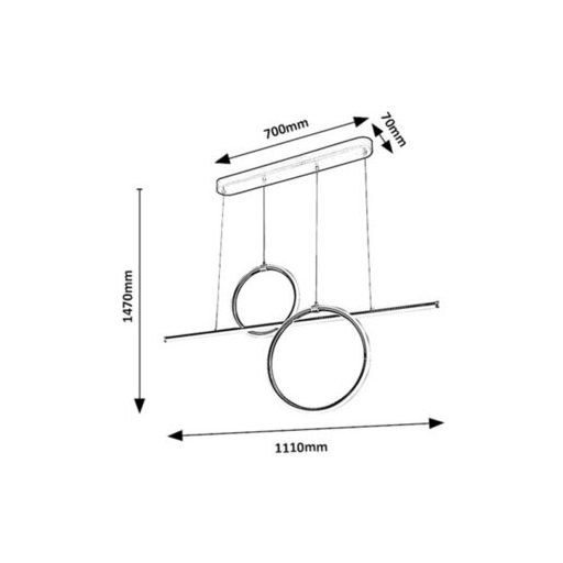 Rábalux Willow Beltéri lámpa természetes fehér LED 48 - RAB6970