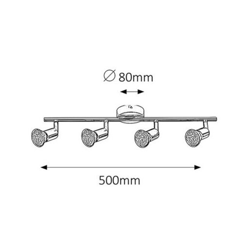 Rábalux Norton LED Beltéri lámpa meleg fehér GU10 4x MAX 50 - RAB6988