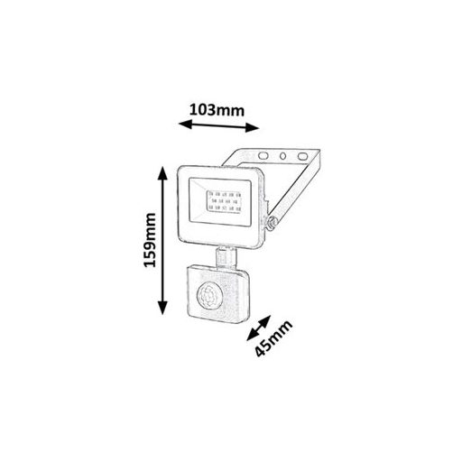 Rábalux Flood Kültéri lámpa természetes fehér LED 10 - RAB7066