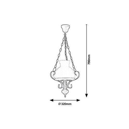 Rábalux Petronel Beltéri lámpa  E27 1x MAX 60 - RAB7076