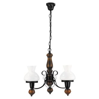   Rábalux Petronel Csillár E27 3x MAX 60W IP20 matt fekete RAB7078