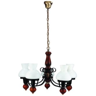   Rábalux Petronel Csillár E27 5x MAX 60W IP20 matt fekete RAB7079