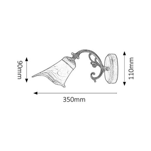 Rábalux Rustic 3 Beltéri lámpa  E14 1x MAX 40 - RAB7091