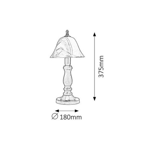 Rábalux Rustic 3 Éjjeli lámpa E14 1x MAX 40W vezetékes kapcsolóval IP20 bronz RAB7092