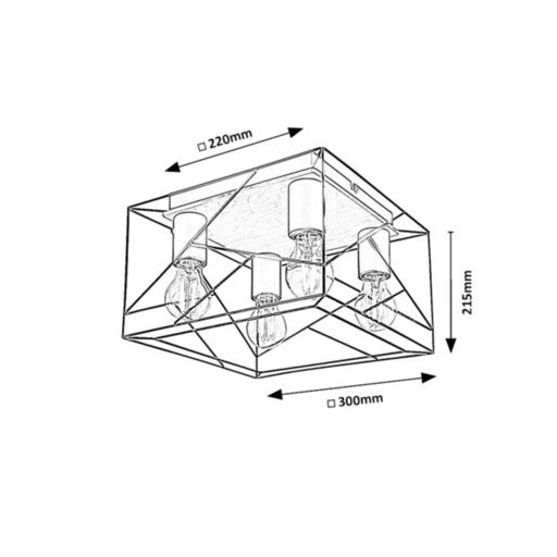 Rábalux Boire Beltéri lámpa  E27 4x MAX 40 - RAB71024