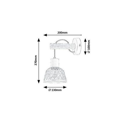Rábalux Rattan Beltéri lámpa  E27 1x MAX 15 - RAB71025