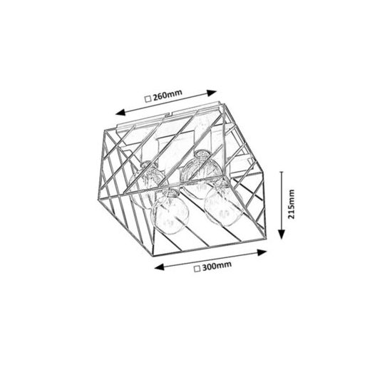 Rábalux Boroo Beltéri lámpa  E27 4x MAX 25 - RAB71027