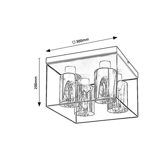 Rábalux Chadwick Beltéri lámpa  E27 4x MAX 25 - RAB71034