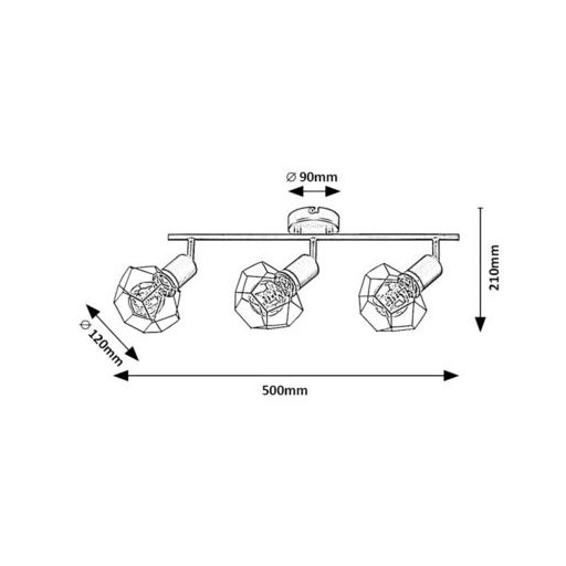 Rábalux Fran Beltéri lámpa  E27 3x MAX 40 - RAB71067