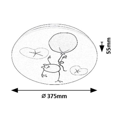 Rábalux Froggo Beltéri lámpa meleg fehér LED 24 - RAB71069