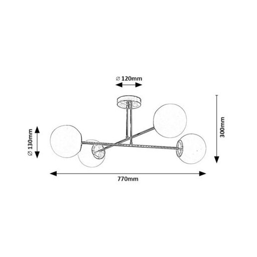 Rábalux Kiara Beltéri lámpa  E27 4x MAX 35 - RAB71082