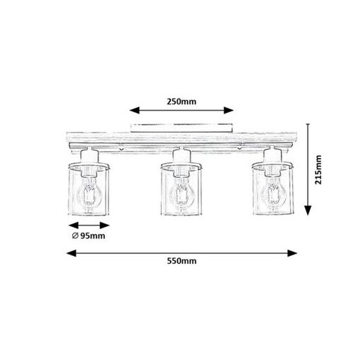 Rábalux Niylah Beltéri lámpa  E27 3x MAX 25 - RAB71083