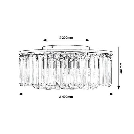 Rábalux Eloisa Beltéri lámpa  E27 3x MAX 25 - RAB71093