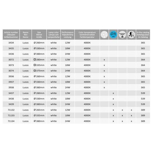 Rábalux Lucas Beltéri lámpa természetes fehér LED 24 - RAB71134