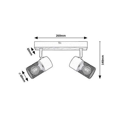 Rábalux Metta Beltéri lámpa  E14 2x MAX 40 - RAB71152