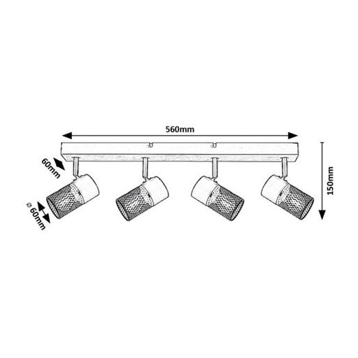 Rábalux Metta Beltéri lámpa  E14 4x MAX 40 - RAB71154