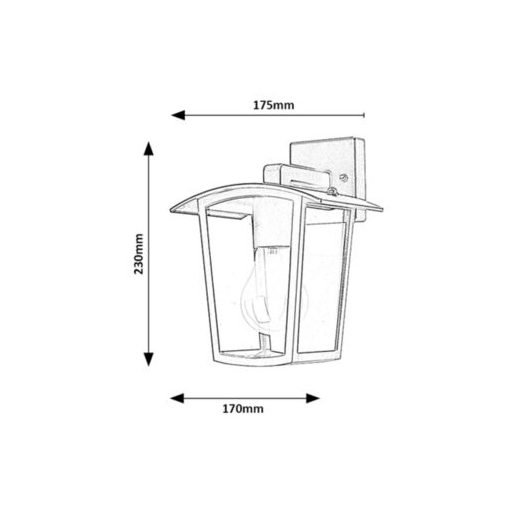 Rábalux Taverna Kültéri lámpa  E27 1x MAX 15 - RAB7127