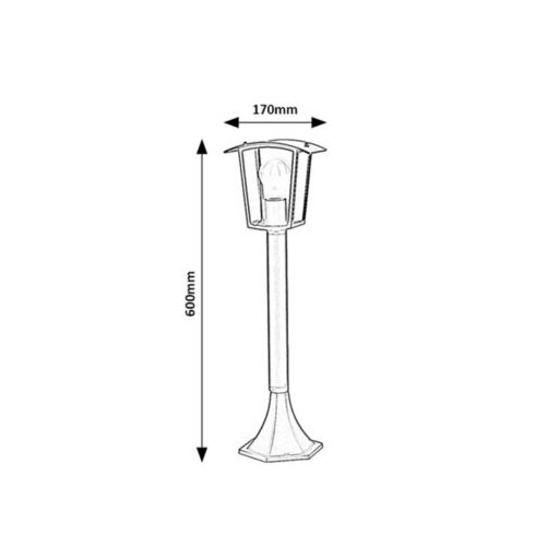 Rábalux Taverna Kültéri lámpa  E27 1x MAX 15 - RAB7128