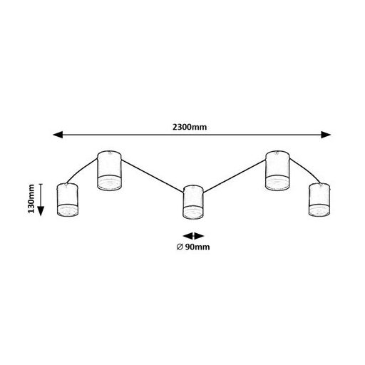 Rábalux Looplab Beltéri lámpa  G9 5x MAX 28 - RAB71295