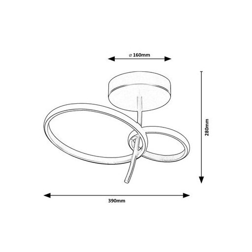 Rábalux Emilion Beltéri lámpa természetes fehér LED 24 - RAB71296