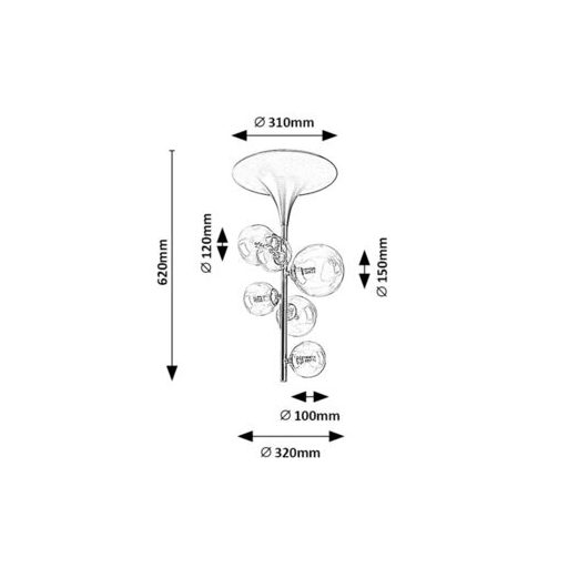 Rábalux Aslov Beltéri lámpa  G9 6x MAX 28 - RAB71298
