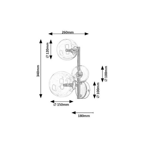 Rábalux Aslov Beltéri lámpa  G9 3X MAX 28 - RAB71299