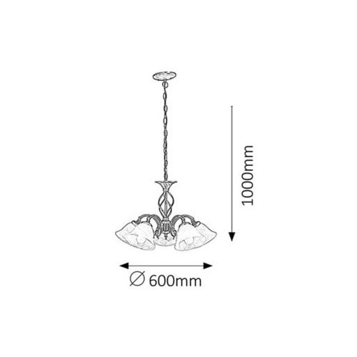 Rábalux Beckworth Csillár E14 5x MAX 40W IP20 bronz RAB7135