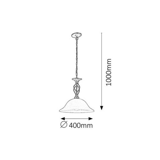 Rábalux Beckworth Csillár E27 1x MAX 60W IP20 bronz RAB7136