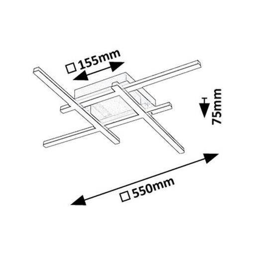 Rábalux Demir Beltéri lámpa természetes fehér LED 24 - RAB71398