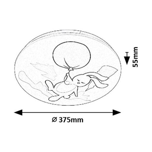 Rábalux Hopply Beltéri lámpa meleg fehér LED 24 - RAB71409
