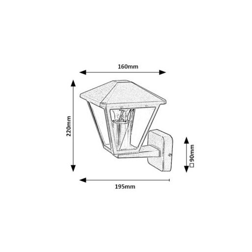 Rábalux Paravento Kültéri lámpa  E27 1x MAX 40 - RAB7146