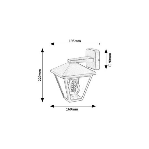 Rábalux Paravento Kültéri lámpa  E27 1x MAX 40 - RAB7147