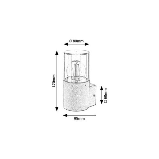 Rábalux Teplice Kültéri lámpa  E27 1x MAX 12 - RAB7158