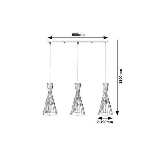 Rábalux Leandros Beltéri lámpa  E27 3x MAX 40 - RAB72006